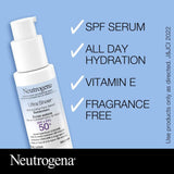 Neutrogena Ultra Sheer Moisturizing Face Serum Sunscreen SPF 50+ - With Vitamin E - UVA/UVB Protection - Fragrance Free - 50ml - Shoppers-kart.com