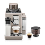 De'Longhi Rivelia EXAM440.55.BG Fully Automatic Coffee Machine – LatteCrema Hot, Automatic Milk Frother, Bean-to-Cup, 16 Coffee Recipes, Compact Design, Full Touch Color Display – Sand Beige