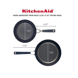 KitchenAid Hard Anodized Nonstick Frying Pans/Skillet Set, 8.25 Inch and 10 Inch, Onyx Black
