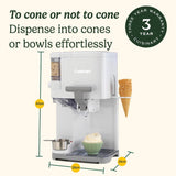 Cuisinart ICE48U Soft Serve Ice Cream Machine – Easy Home Ice Cream Maker With Topping Dispenser, Fully Automatic