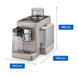 De'Longhi Rivelia EXAM440.55.BG Fully Automatic Coffee Machine – LatteCrema Hot, Automatic Milk Frother, Bean-to-Cup, 16 Coffee Recipes, Compact Design, Full Touch Color Display – Sand Beige