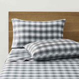 Pendleton 300 Thread Count Cotton King Size Bed Sheet Set Pack Of 6 (Lakeview Plaid Gray-Blue) - Shoppers-kart.com