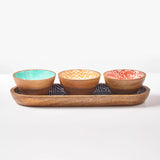 Mesa Inspired Living Mango Wood Serving Set 4