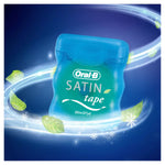 Oral-B Mint Satin Tape Floss – 6 x 25m, Comfort Grip for Easy Plaque Removal