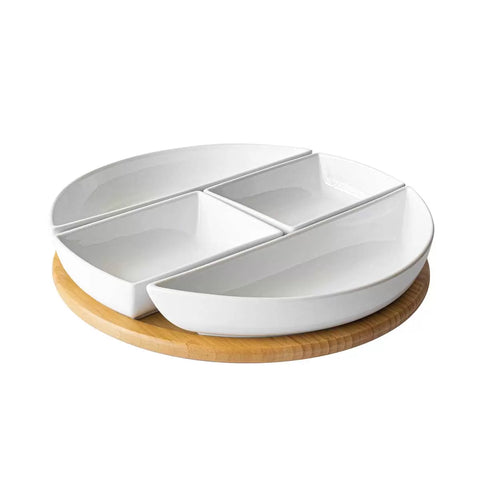 Over & Back Bamboo Lazy Susan set