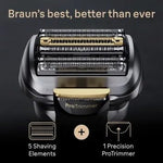 Braun Series 9 Pro+ 9575cc Wet & Dry shaver with 6-in-1 SmartCare center and PowerCase, Noble Metal