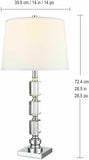 Bridgeport Designs 2-pack Crystal Table Lamp Set – Silver