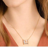 Swarovski Women’s Hillock Square Pendant Necklace #5351080