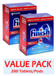 Finish Powerball Automatic Dishwasher Detergent, All in 1 Ultra Powerful Clean, 2.4 KG - 140 Tabs