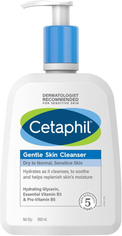 Cetaphil Gentle Skin Cleanser, Face & Body for All Skin Types - 33.80 Fl. Oz / 1 Litres