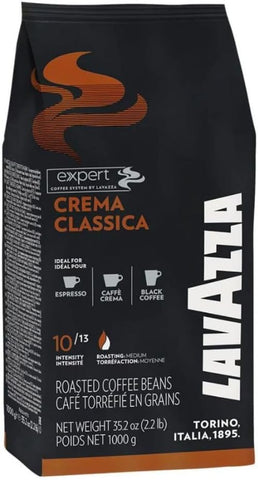 Lavazza Expert Crema Classica Intensity 10/13 Medium Roast Coffee Beans 1kg