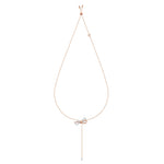 Swarovski Lifelong Bow Necklace 5447082: Adjustable, Rose Gold & Rhodium Finish