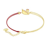 Swarovski Iconic Swan bracelet Red & Gold plating #5465403