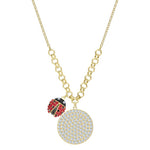 SWAROVSKI Lisabel Coin Necklace - Red & Gold-tone plated #5498808