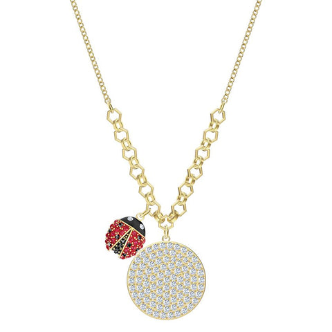 SWAROVSKI Lisabel Coin Necklace - Red & Gold-tone plated #5498808