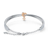 Swarovski Lifelong Heart Bangle – White Stones & Rose Gold-Tone