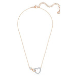 Swarovski Infinity Heart Necklace – White Crystal & Rose Gold