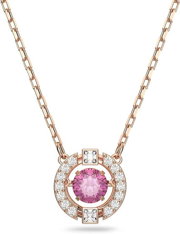 SWAROVSKI Sparkling Dance Necklace - Rose-gold tone plated #5279421