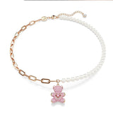 Swarovski Teddy pendant, Bear, Pink, Rose gold-tone plated- 5669166