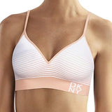 DKNY Women's Seamless 2 pack Bralette -Color: Gray & Pink Stripe / Size : Small