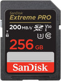 SanDisk 256GB Extreme PRO SDXC card + RescuePRO Deluxe, up to 200MB/s, UHS I, Class 10, U3, V30 SDSDXXD 256G GN4IN, Black-