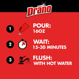 Drano Max Gel Drain Clog Remover and Cleaner for Shower or Sink Drains, 80 oz