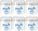 Johnson's Baby Cotton Buds (200) - Pack of 6 - Naturally Absorbent with 100% Pure Cotton Tips & 100% Paper Sticks