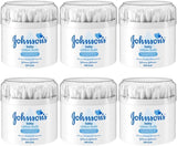 Johnson's Baby Cotton Buds (200) - Pack of 6 - Naturally Absorbent with 100% Pure Cotton Tips & 100% Paper Sticks