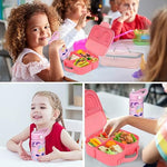 Lunch Box Bento style Bunny Shape Pink Color for Kids