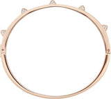 Swarovski's Tactic Collection: Rose Gold Bangle with White Crystals - Shoppers-kart.com