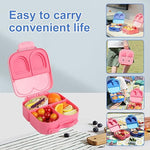 Lunch Box Bento style Bunny Shape Pink Color for Kids