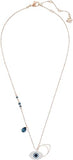 Swarovski Duo Evil Eye Pendant, Blue & Rose Gold – Mystic Crystal Design