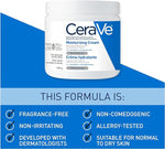 CeraVe Moisturizing Cream (453g) - For Normal to Dry Skin, Daily Face And Body Moisturizer For Dry Skin.