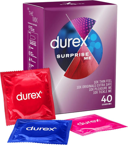 Durex Surprise Me Variety Condoms - Pack of 40