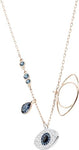 Swarovski Duo Evil Eye Pendant, Blue & Rose Gold – Mystic Crystal Design