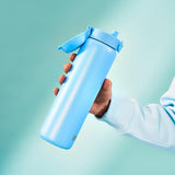 Ion8 Leak Proof 1 Litre Sports Water Bottle, Stainless Steel, 1200 ml (40oz)