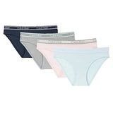 Calvin Klein Women’s Bamboo Bikini, 4-pack-  (1 pink, 1 grey, 1 light blue, 1 dark blue)