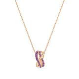 SWAROVSKI Twist pendant - Purple & Rose Gold Tone Plated #5563907 - Shoppers-kart.com