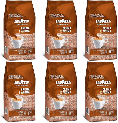 Lavazza Crema E Aroma Coffee Beans, Pack of 6, 6 x 1000g