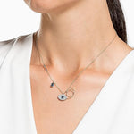 Swarovski Duo Evil Eye Pendant, Blue & Rose Gold – Mystic Crystal Design