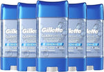 Gillette Antiperspirant Deodorant for Men, Clear + Dri-Tech, Non-Irritant, Cool Wave, 72 Hr. Sweat Protection, 108g Pack of 5