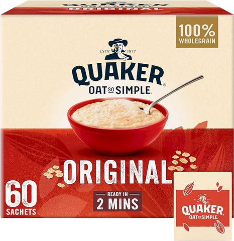 Quaker Oats Oat So Simple Original Porridge Sachets (Case of 60)