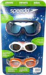 Speedo Junior Swim Goggles 3-Pack, Multi-Color & Shape - Variety Pack