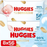 Huggies Pure Extra Care, Baby Wipes - 8 Packs 448 Wipes