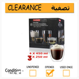 Bodum PAVINA Double Walled Thermo Glasses - Pack of 7 (4x 450ml and 3x 250ml)- clearance - Shoppers-kart.com