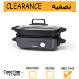 Cuisinart Cook In 5 in 1 Multi Cooker - Grill, Sear, Steam, Simmer and Cook - Non-Stick - Midnight Grey - GRMC3U - CLEARANCE