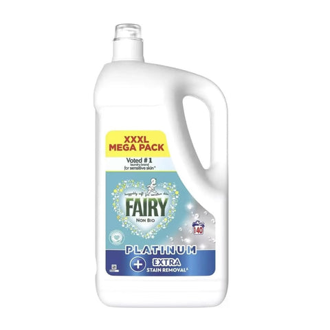 Fairy Non Bio Platinum + Stain Remover Liquid 4.62L - 140 Wash