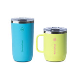 ThermoFlask Insulated Tumbler & Coffee Mug Set – Double Wall Stainless Steel Travel Tumbler with Leakproof Lid, Keeps Drinks Hot 12H | Cold 24H | 450ml Tumbler And 340ml Coffee Mug - Shoppers-kart.com