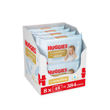 Huggies Extra Care Sensitive Baby Wipes for Sensitive Skin, 99% Pure Water, Plastic-Free, Paraben & Alcohol Free, 48 x 8 Packs (384 Wipes Total) - Shoppers-kart.com