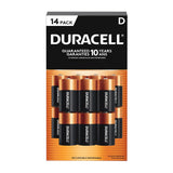 Duracell Coppertop All-Purpose Alkaline D Type Batteries, Reliable Everyday Power, Long-Lasting Household Power - 14 Count